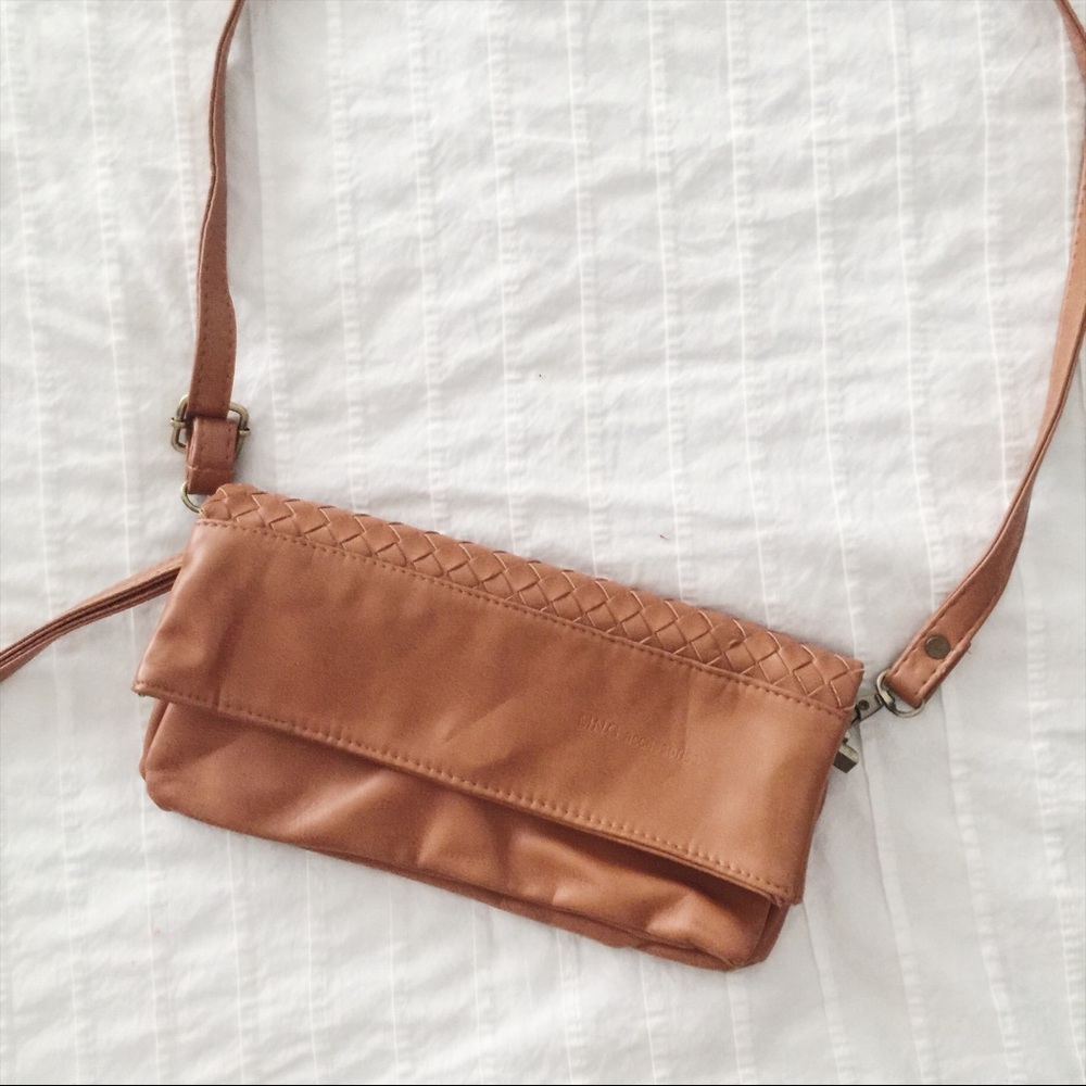Faux Leather Woven Bag